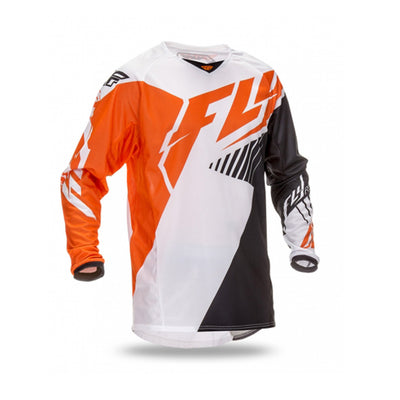 Fly Racing 2016 Kinetic Vector BMX Race Jersey-Fluorescent Orange/White/Black