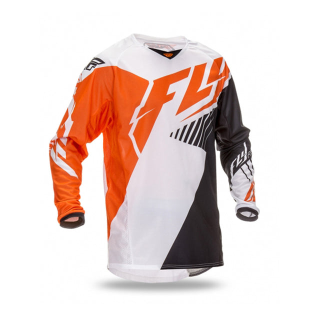 Fly Racing 2016 Kinetic Vector BMX Race Jersey-Fluorescent Orange/White/Black - 1