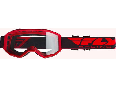 Fly Racing 2019 Focus Goggles w/ Clear Lens-Red/Clear