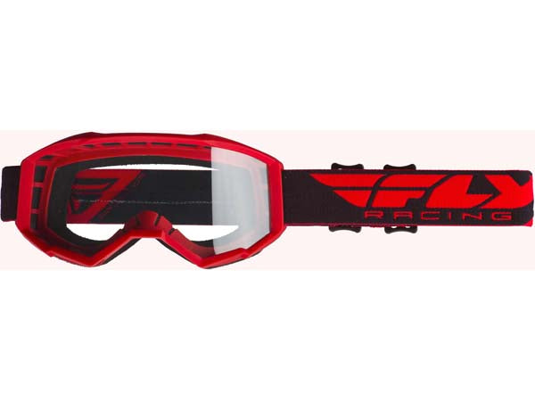 Fly Racing 2019 Focus Goggles w/ Clear Lens-Red/Clear - 1