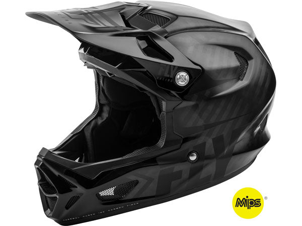 Fly Racing 2019 Werx Imprint Helmet-Black Carbon - 3