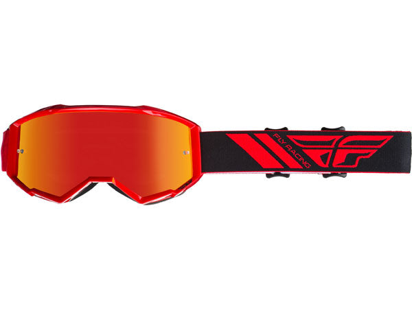 Fly Racing 2019 Youth Zone Goggles-Red Mirror/Smoke - 1