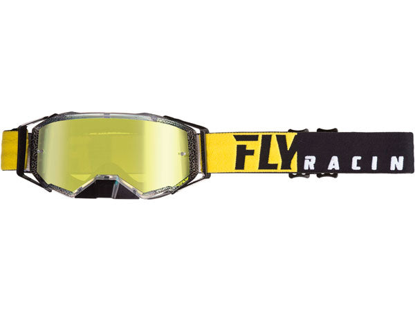 Fly Racing 2019 Zone Pro Goggles-Black/Yellow/Gold Mirror - 1