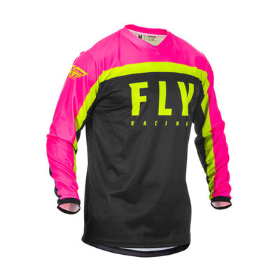 Fly Racing F-16 BMX Race Jersey-Neon Pink/Black/Hi-Vis