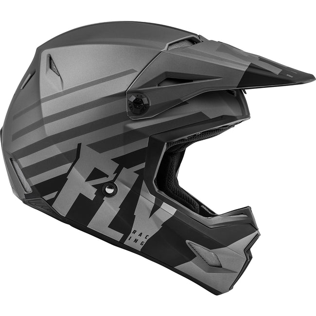 Fly Racing Kinetic Thrive BMX Race Helmet-Matte Gray/Black - 2