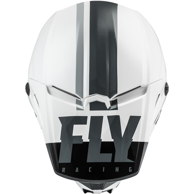 Fly Racing Kinetic Thrive BMX Race Helmet-White/Black/Gray - 4