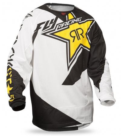 Fly Racing Kinetic Vector Mesh BMX Race Jersey-Rockstar Yellow/Black