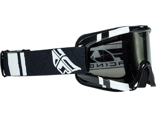 Fly Racing Zone Goggle-Youth-Black/White-Chrome/Smoke Lens - 1