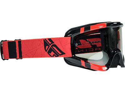 Fly Racing Zone Goggle-Adult-Red/Black-Flash Chrome Lens