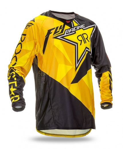 Fly Racing 2016 Kinetic BMX Race Jersey-Rockstar Black/Yellow - 1