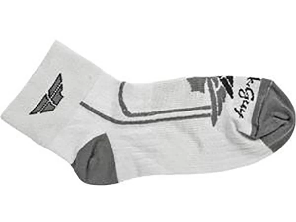 Fly Racing Shorty Socks-Small/Medium-White - 1