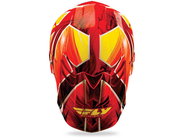 Fly Racing 2013/2014 F2 Carbon Acetylene Helmet-Red/Yellow - 2