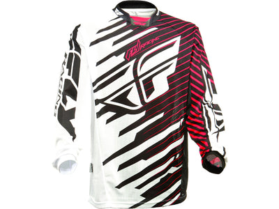 Fly Racing 2014 Kinetic Shock Mesh BMX Race Jersey-Black/Red