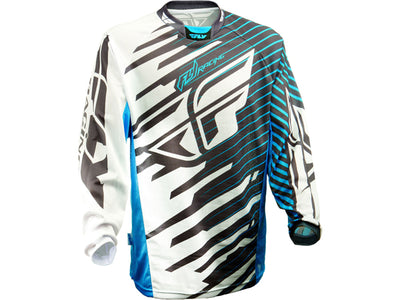 Fly Racing 2014 Kinetic Shock Mesh BMX Race Jersey-Blue/White