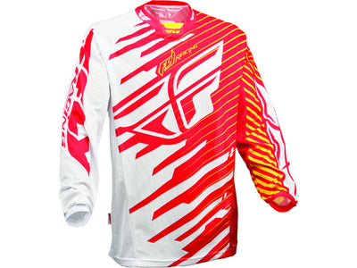 Fly Racing 2014 Kinetic Shock Mesh BMX Race Jersey-Red/Yellow