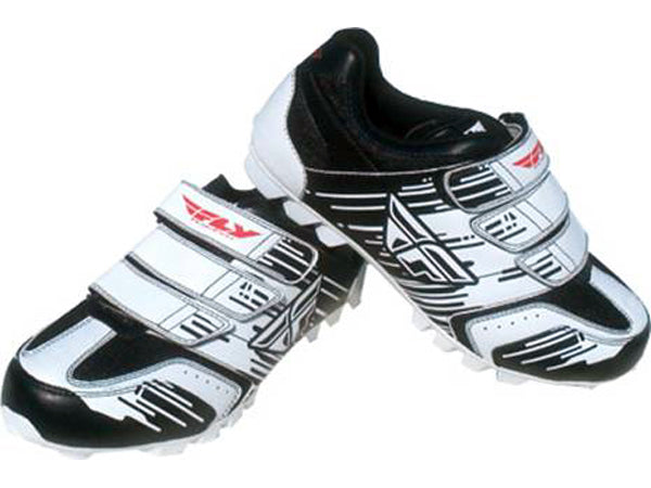 Fly Racing Talon II Clipless Shoes-White/Black - 1