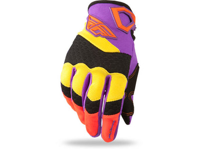Fly Racing 2015 F-16 Gloves-Wild (Pur/Yel/Blk)