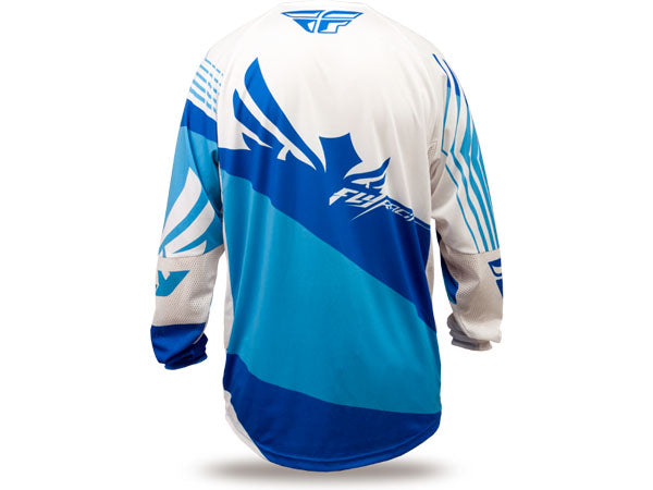 Fly Racing 2014 Kinetic Blocks BMX Race Jersey-Blue/White - 2