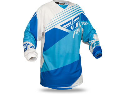 Fly Racing 2014 Kinetic Blocks BMX Race Jersey-Blue/White