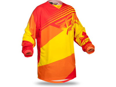 Fly Racing 2014 Kinetic Blocks BMX Race Jersey-Red/Yellow