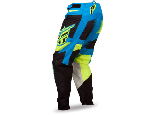 Fly Racing 2014 Kinetic Blocks Race Pants-Blue/Hi-Vis Yellow - 2