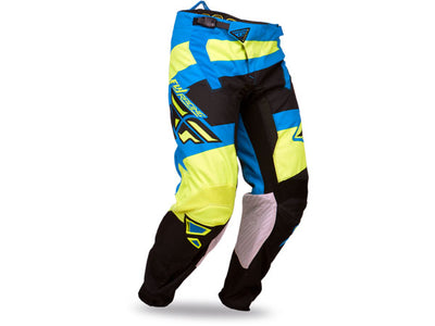 Fly Racing 2014 Kinetic Blocks Race Pants-Blue/Hi-Vis Yellow