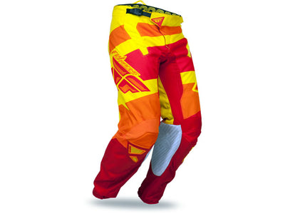 Fly Racing 2014 Kinetic Blocks Race Pants-Red/Yellow