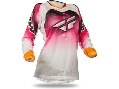 Fly Racing 2014 Kinetic Ladies BMX Race Jersey-Pink/White