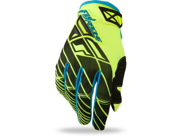Fly Racing 2014 Kinetic Gloves-Blue/Hi-Vis Yellow - 1