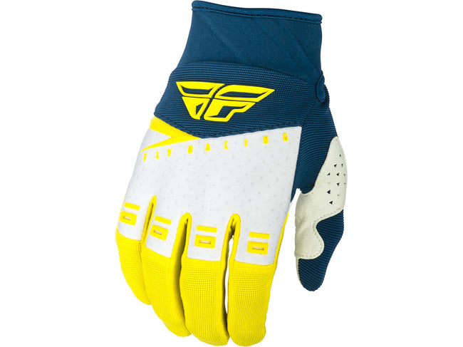 Fly Racing 2019 F-16 BMX Race Gloves-Yellow/White/Navy - 1