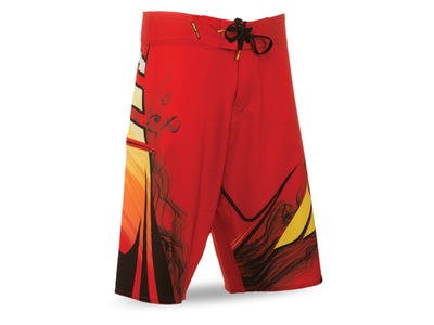 Fly Racing Acetylene Board Shorts-Red/Yellow-Adult