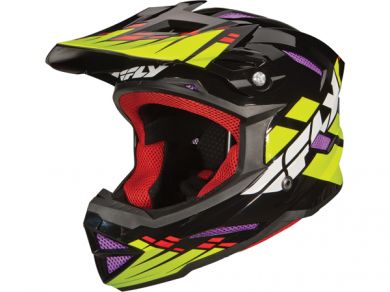 Fly Racing Default Helmet-Black/Lime/Purple