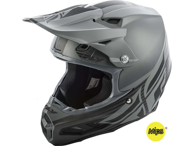 Fly Racing F2 Carbon MIPS Shield BMX Race Helmet-Black/Grey