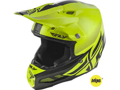FLY RACING 2019 F2 Carbon MIPS Shield Helmet-Hi-Vis/Black