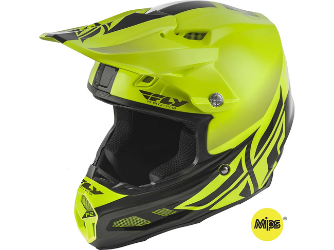 FLY RACING 2019 F2 Carbon MIPS Shield Helmet-Hi-Vis/Black - 5