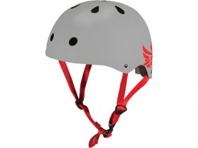 Fly Racing Dirt/Park Helmet-Matte Gray/Red
