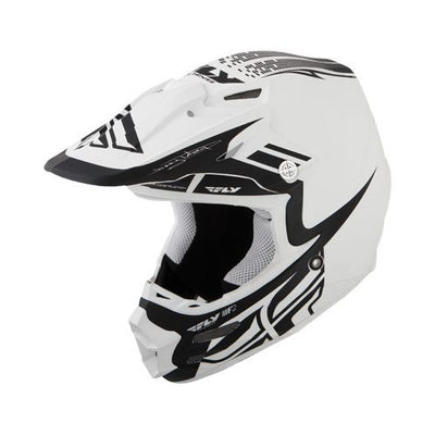 Fly Racing F2 Carbon Dubstep Helmet, X-Small, Matte White/black