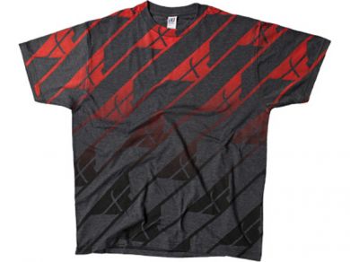 Fly Racing Spring T-Shirt-Gray/Red