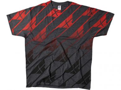 Fly Racing Spring T-Shirt-Gray/Red - 1