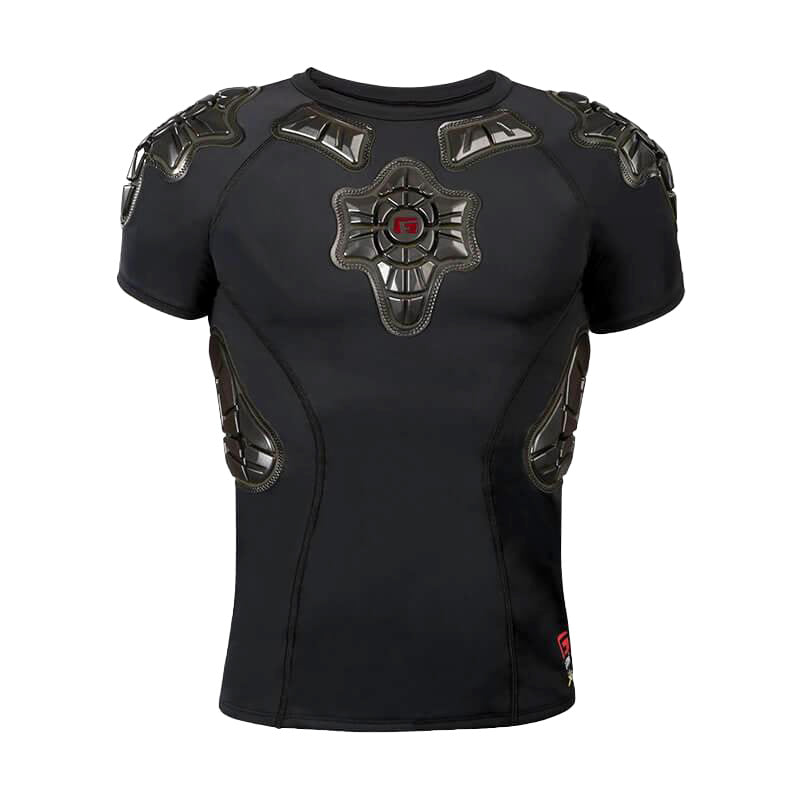 G-Form Pro-X パッド入りコンプレッションシャツ、ブラックロゴ、M大人 G-FORM Pro-X Compression Shirt-Black at J&R Bicycles – J&R