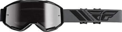 Fly Racing 2019 Youth Zone Goggles-Black/Silver Mirror/Smoke