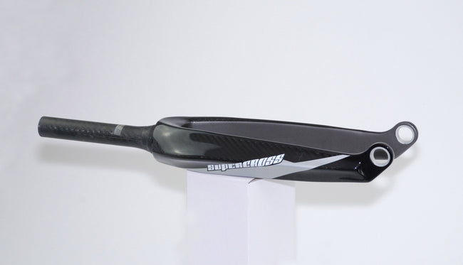 Supercross BLK Carbon Race Fork - Matte Gun Metal/Silver - 1