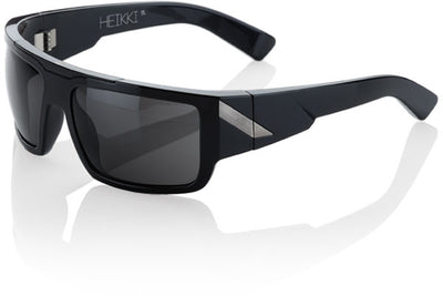 100% Heikki Sunglasses-Gloss Black/Silver-Gray Tint