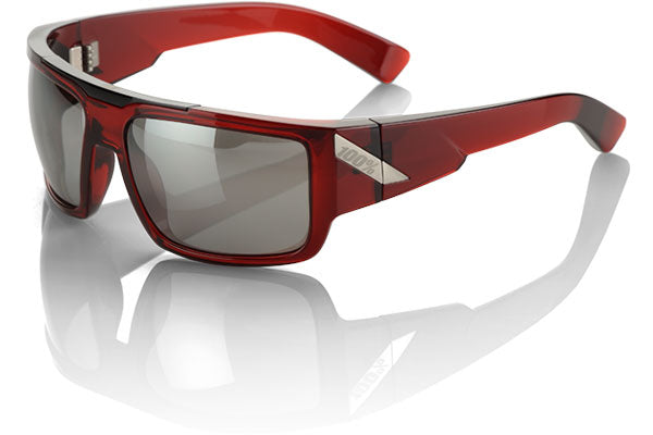 100% Heikki Sunglasses-Black Cherry-Silver Mirror - 1