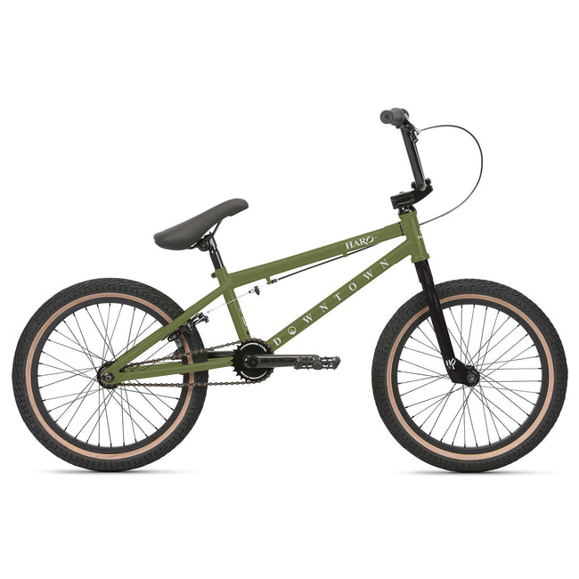 Haro Downtown 18&quot; BMX Freestyle Bike-Matte Army Green - 1