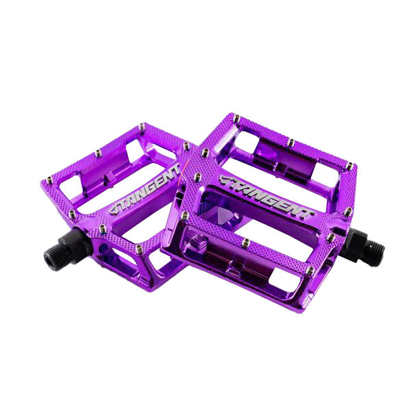 purple flat pedals Tangent Platform Pedals-Purple Chrome