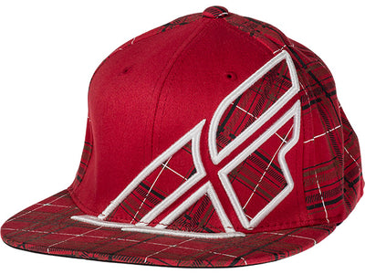 Fly Racing Plaid Hat-Red