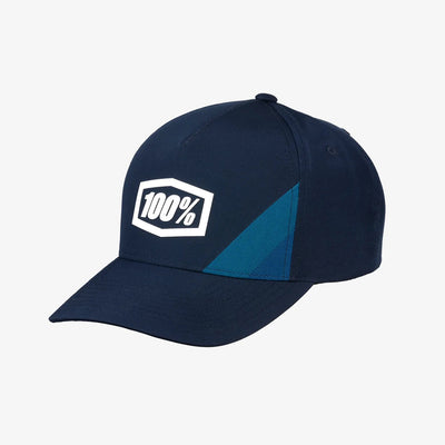 100% Cornerstone Snapback Hat-Navy