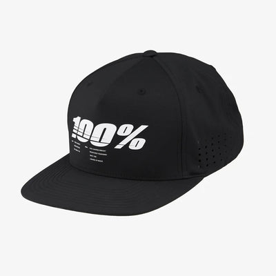 100% Drive Snapback Hat-Black