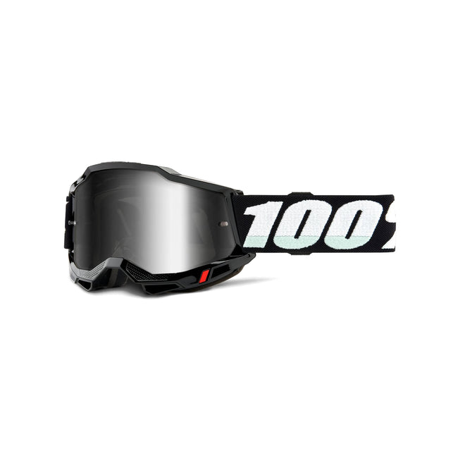 100% Accuri 2 Goggles-Black-Mirror Silver Lens - 1
